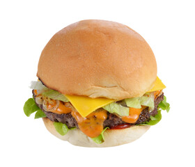 Meat hamburger on transparent png