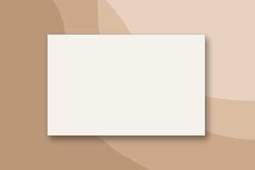 horizontal empty paper page on light brown gradient background