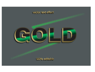 Fototapeta premium vector text effect editable gold