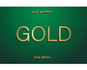 vector text effect editable gold