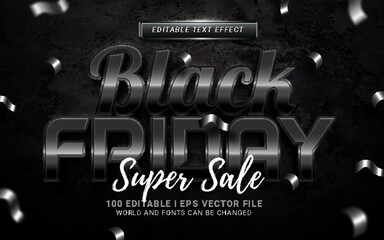black friday sale editable text effect on wall background