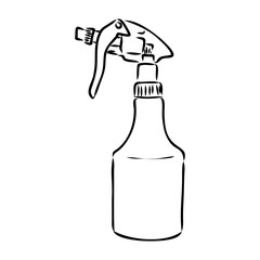 Spray Water Icon Silhouette Illustration. Gardening Vector Graphic Pictogram Symbol Clip Art. Doodle Sketch Black Sign.