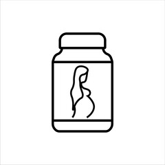 pregnancy pills icon vector illustration