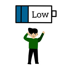 low battery vector illustration