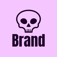 Minimalist Skull Vector Logo Template