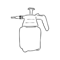 Spray Water Icon Silhouette Illustration. Gardening Vector Graphic Pictogram Symbol Clip Art. Doodle Sketch Black Sign.