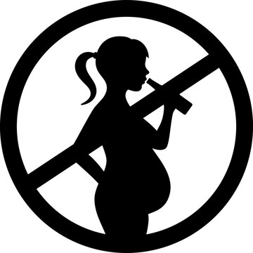 No hay alcohol durante el período de embarazo; pregnancy drinking icon