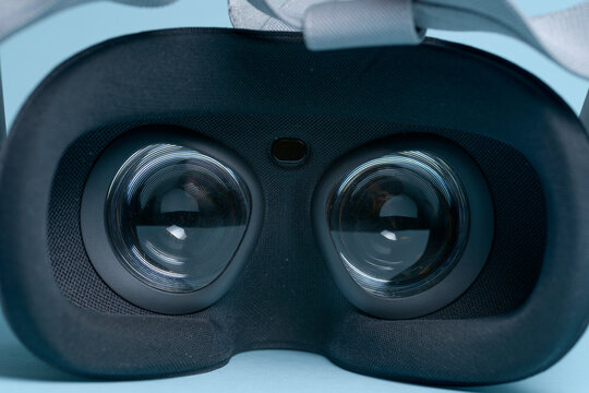 Close up of VR goggles from the inside