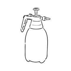 Spray Water Icon Silhouette Illustration. Gardening Vector Graphic Pictogram Symbol Clip Art. Doodle Sketch Black Sign.