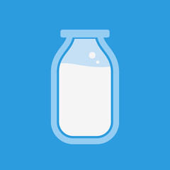 Milk icon vector. Milk, bottle icon. Simple color with outline vector elements of agriculture icons for ux and ui.
