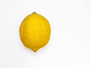 Yellow Lemon Fruit isolated on white background