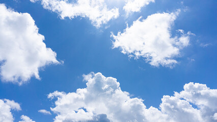 青空と雲の背景素材