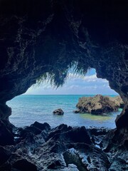 沖縄の青い空と海