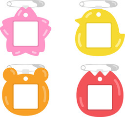 保育園の名札のイラストセット © R-DESIGN