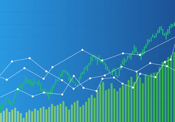 Naklejka premium market graph illustration data