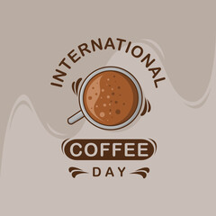 International coffee days design vector