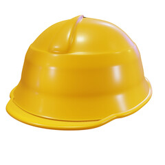 Yellow Construction Helmet 3d rendering