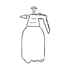 Spray Water Icon Silhouette Illustration. Gardening Vector Graphic Pictogram Symbol Clip Art. Doodle Sketch Black Sign.