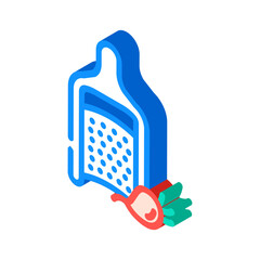 grater radish isometric icon vector. grater radish sign. isolated symbol illustration