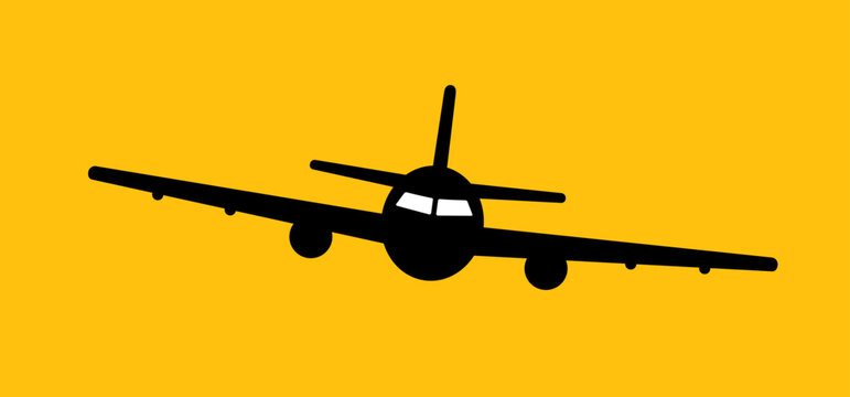Landing or soaring air plane line path. Take Off airplane, flight route. Vector aircraft sign. Location pointer. Tracking, vacation, holliday. Travel pointer navigation. Tourism.