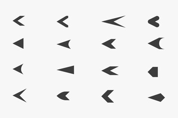 Illustration vector graphic of arrows head set collection