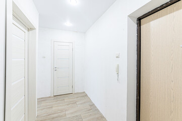 Russia, Moscow- May 21, 2020: interior apartment empty room with renovation