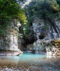 Sammaro canyon in roscigno village campania italy