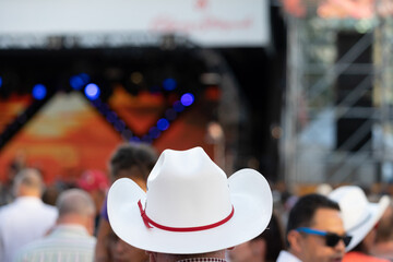 White Cowboy stetson hat at the Calgary Stampede