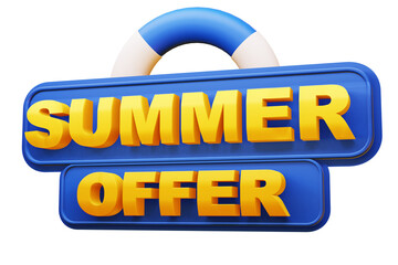 Summer Offer 3D Rendering Text
