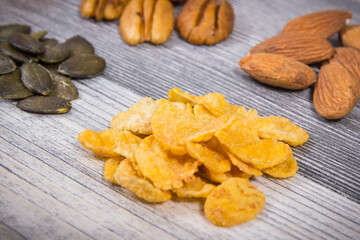 Healthy food as source natural magnesium, fiber and other vitamins and minerals