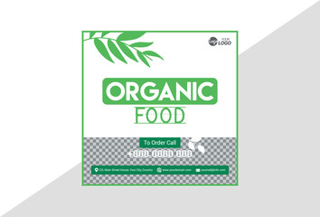 Organic Food Banner Design
