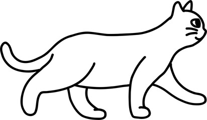 doodle freehand sketch drawing of cat pose.