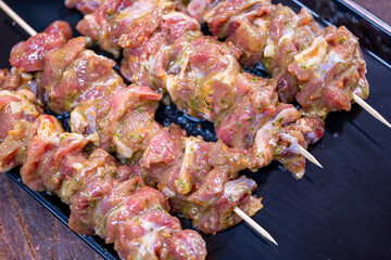 shish kebab on a skewer