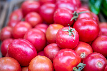 red tomatoes on the market