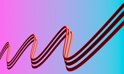 red ribbons on the gradient's background