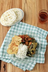 Warung Tegal Menu, Rice with Various Side Dish Popular in Indonesia with Cheap Price