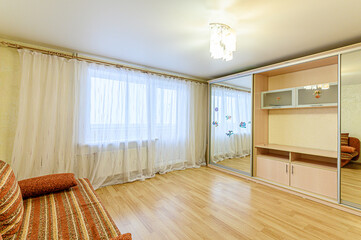 Fototapeta na wymiar Russia, Moscow- May 21, 2020: interior apartment living room with sofa