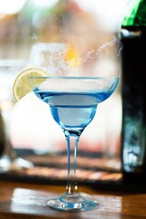 Tasty fresh splashing in craft cocktail glass