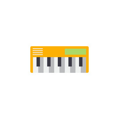 Piano icon in color, isolated on white background 