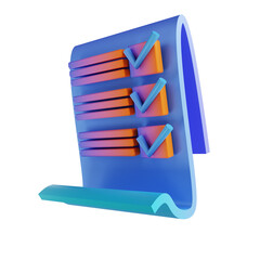 3D illustration colorful documents