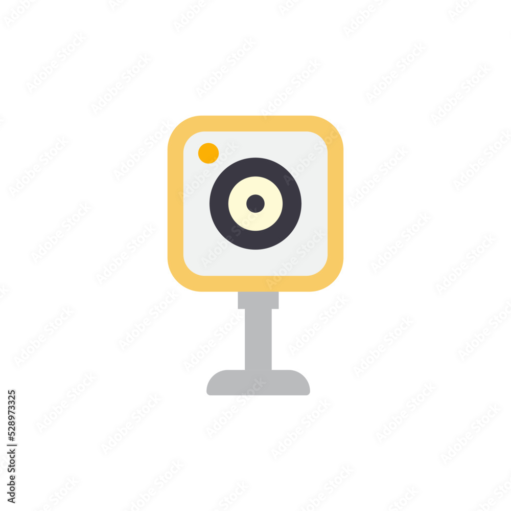 Canvas Prints Webcam icon in color, isolated on white background 