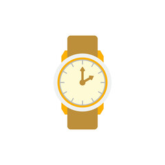 wrist watch icon in color, isolated on white background 