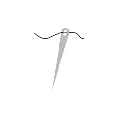 Fototapeta na wymiar Needle icon in color, isolated on white background 