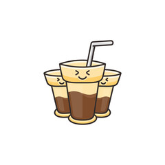 simple mascot cute logo juice drink