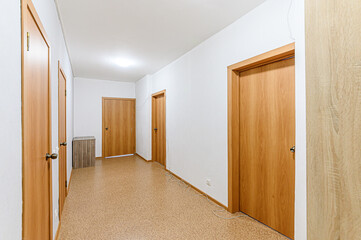 Russia, Moscow- May 21, 2020: interior apartment corridor, hallway, doors