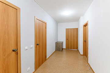 Russia, Moscow- May 21, 2020: interior apartment corridor, hallway, doors