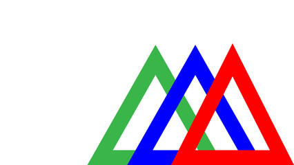 red and blue triangle