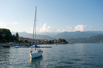 Cityscape of Baveno on Lake Maggiore in Northern Italy