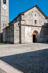 Fototapeta na wymiar Church of Saints Gervasio and Protasio in Baveno in northern Italy