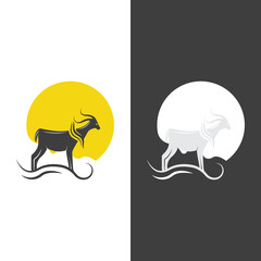 Goat logo template vector icon